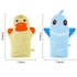 2 Pieces Baby Bath Mitt Washcloths with Cute Animal Designs Yellow Duck Shark Towel Gentle Soft Scrub for Toddler Bath and Shower...