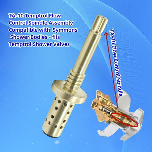 TA-10 Temptrol Flow Control Spindle Assembly Replacement for Symmons Shower Bodies - Fits Temptrol Shower Valves, Gold...