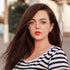HJSTES Round Blue Light Glasses for Women Men Retro Circle Clear Lens Metal Frame Eyeglasses...