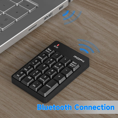 MOFII Bluetooth 5.1 Number Pad Wireless Numeric Keypad Silent 19 Keys USB Keypads, Portable Financial Accounting Numpad 10 Key for Laptop/Notebook...