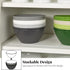 US Acrylic Unbreakable 28 oz. Plastic Stackable Cereal Bowls for Snacks & Ice Cream in Grey Colors (Set of 8) 6-inch Reusable, BPA-Free, Made in t...
