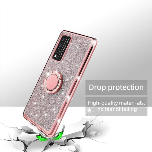 KuDiNi for Revvl v+ 5g Phone Case t-Mobile, Revvl V Plus 5G Case for Women Glitter Crystal Soft Clear Tpu Luxury Bling Protective Cover with Kicks...