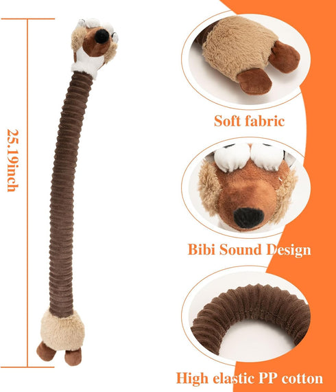 JMZDS&JL Squeaky Dog Toys, Plush Stuffed Crinkle Pet Chew Toys, Stuffing Dog Toys for Small Medium Large Dogs, Puppy Teething Toys for Boredom & T...
