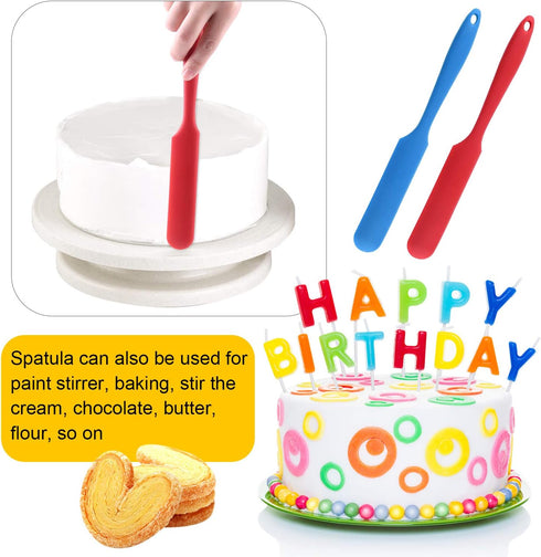 FEPITO Silicone Stir Sticks Kit Includes 9 Pcs Silicone Stir Sticks 4 Pcs Silicone Epoxy Brushes 2 Pcs Silicone Spatula for Mixing Resin, Paint, E...