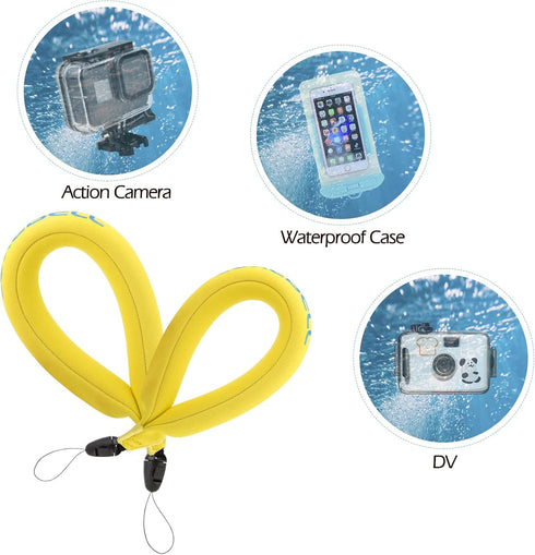 Luxebell Waterproof Camera Float Universal Foam Floating Wrist Strap for GoPro Hero 8 7 6 5 Olympus, Keys, Sunglasses and Phones...