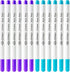 12 Pcs Disappearing Ink Pen Water Soluble Pens Fabric Markers Pens for Sewing Art DIY Tracing Embroidery Supplies (Blue, Purple)...