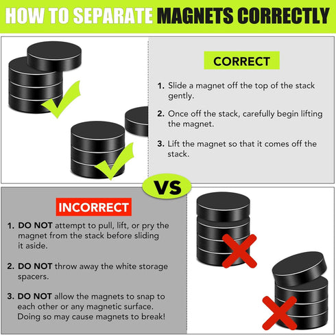 Small Magnets, 120Pack Black Refrigerator Magnets 8x3mm Rare Earth Magnets Neodymium Magnets for Crafts, Whiteboard, Kitchen Cabinet...