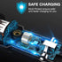 USB Car Charger,36W Dual Quick Charge 3.0 Car Adapter for Moto G Power/G Stylus 2022 2020 2021,G Fast/G Play/G100/G Pure,Edge Plus,Motorola One 5G...