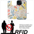 HAOPINSH for iPhone 13 Case Wallet with Card Holder, Floral Flower Pattern Back Flip Folio PU Leather Kickstand Card Slots Case for Women Girls, D...