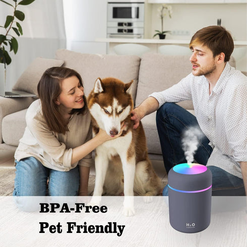 Colorful Cool Mini Humidifier, Essential Oil Diffuser, Aroma Essential USB Personal Desktop Humidifier for Car, Office Room, Bedroom etc,2 Adjusta...