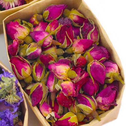 9 Bags Set Dried Flowers - Candle Making Soap Making DIY Candel Natural Flowers-Lemon,Lily,Don't Forget Me,Lavender,Mint Leaf,Rose Petal, Red Rose...