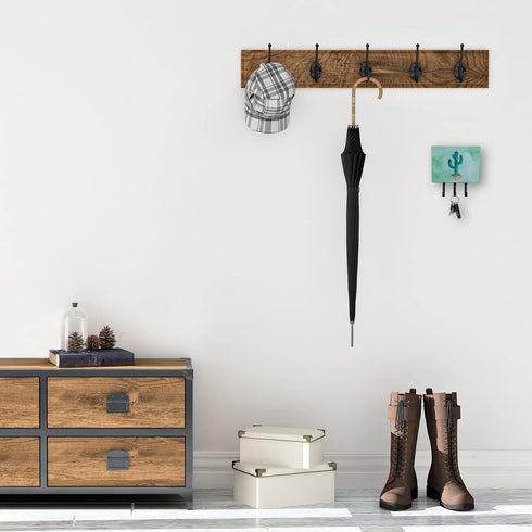 Caroline's Treasures BB7369TH68 Western Cactus Watercolor Leash or Key Holder, Wall Hooks, Key Hooks Holder, Coat Rack Wall Mount, Coat Hooks, Hoo...