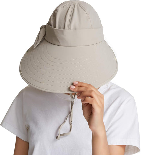 icolor Sun Hats for Women Fishing Hat UPF+50 Detachable Face Mask Neck Flap Visor Wide Brim UV Sun Protection Hiking Hats...