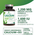 Calcium Supplement with Vitamin D - 1200 mg Calcium Carbonate with 1600 IU of D3 Vitamins - Supports Bone Strength, Teeth & Immune System - Natura...