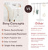 Boxy Concepts 2-Pack Necklace Organizer & Jewelry Storage - 10.5 in x 1.5 in White Wall-Mount Hanging Jewelry Organizer - 10 Hooks for Necklaces, ...