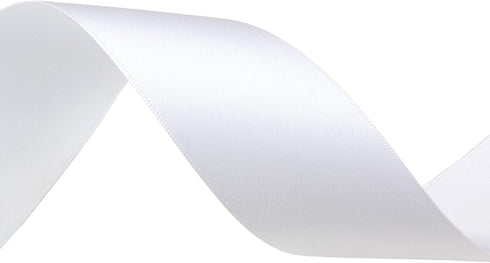 VATIN 1-1/2" Wide Double Faced Polyester Satin Ribbon - 50 Yard (White), Perfect for Wedding, Gift Wrapping, Bow Making & Other Projects...