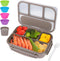 Vensp Lunch Box for Kids Girls Boys,Adult Bento Box with 4 Compartments,Woman Lunch Box Containers for Work with Utensils,Sauce Jar, Muffin Liners...