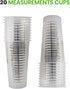 Disposable Measuring Cups for Resin – Pack of 20 16oz Clear Plastic Graduated Epoxy Mixing Cup for Paint, Resin, Stain – 1/2 Pint Reusable Plastic...