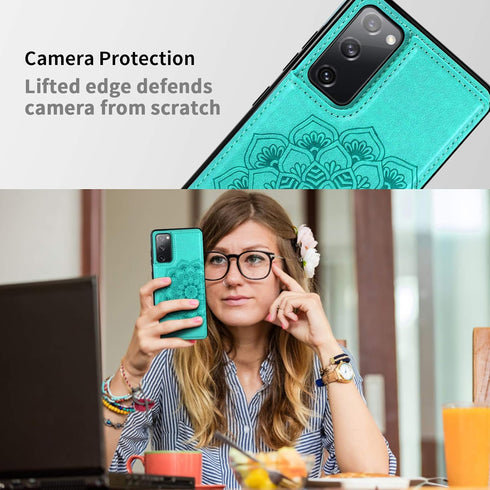 COOYA for Samsung S20 FE Case, Galaxy S20 FE 5G Case Wallet Case with Card Holder Premium PU Leather Magnetic Closure Protective Back Flip Phone C...