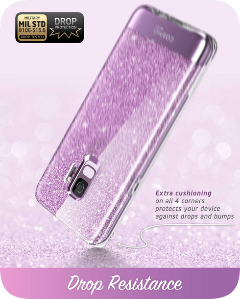 i-Blason Cosmo Series Case for Galaxy S9 (2018 Release), Slim Full-Body Stylish Protective Case with Built-in Screen Protector (Purple)...