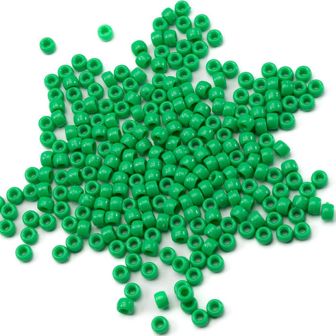 1000 Pcs Acrylic Pony Beads 6x9mm Bulk for Bracelet Necklace Jewelry Making Earring Hair Braiding Kandi Beads (green2)...