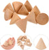 SUPVOX 10pcs Natural Wood Cone Ring Holders Unpainted Wooden Cones to Craft Paint Jewelry Display Stand 3.1cm...