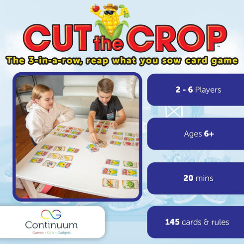 Continuum Games Cut The Crop Card Game The 3 in a Row Farm Themed Matching Memory Game for 2-6 Players Ages 6 and Up...
