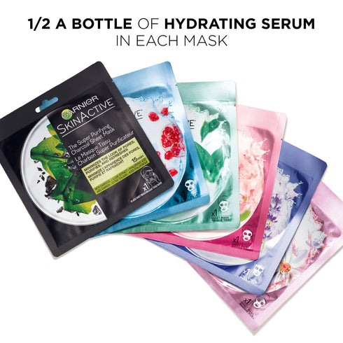 Garnier SkinActive Super Hydrating Sheet Mask, Hydrating, The Super Hydrating 6 Count...