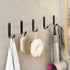 Adhesive Towel Hooks, 20 PCS Stainless Steel Self Adhesive Wall Hooks, Black Heavy Duty Shower Hook, Waterproof Oilproof Rustproof for Bathroom, K...