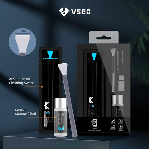 VSGO VS-S02-E APS-C Digital Camera Sensor Cleaning Kit Clean Swab × 10 with Sensor Cleaner Solution for Nikon Canon DSLR Cleaning...