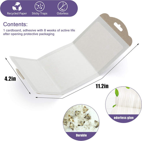 Clothing Moth Traps - 11 Count - Foldable Moth - Eco-Friendly Hassle Control - Pheromone Technology - Closet Mothballs - Wood/Carpet/Clothes...