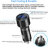 Car Charger, USMEI Quick Charge 3.0 Dual USB Charger Adapter with Voltmeter, Compatible with iPhone 15/14/13, Samsung S24/S23/S22/Note 20/10 and M...