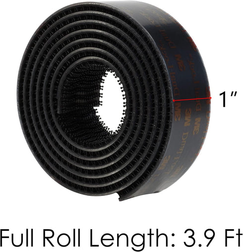3M Dual Lock SJ3550 1"×4ft Black 1 Pack Reclosable Fastener Mounting Tape Interlocking Mushroom shaped Strong Adhesive Hook Lock Sticy Tape for In...