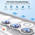 3 in 1 Wireless Charger for iPhone MagSafe Foldable - Magnetic Travel 18W Fast Charging Station Soft Silicone Sleep-Friendly Portable Charger Stan...