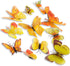 Mixed of 12PCS 3D Pink Butterfly Wall Stickers Decor Art Decorations¡ (Yellow)...