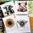 OLYCRAFT 2pcs 11x8.6 inch Silk Screen Printing Stencils Farmhouse Animal Silk Screen Stencils Self-Adhesive Pig Cow Stencils Reusable Silk Screen ...