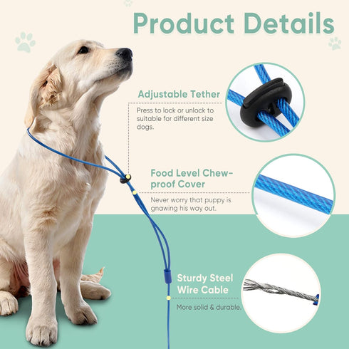 Petbobi Adjustable Dog Bath Tether, Dog Bathing Leash with Heavy Suction Cup and Soft Bath Brush, Dog Grooming Tub Restraint Perfect for Shower, B...
