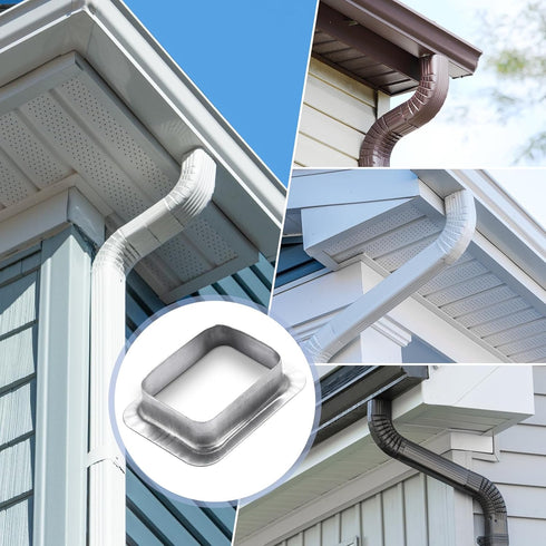 3" x 4" Rain Gutter Downspout Drop Outlet Aluminum K Style (2 Pack)...