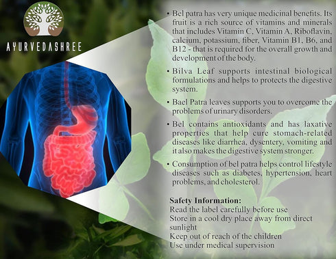 Bilva Powder - Bael Leaves Powder - Aegle marmelos -50 Gm - Supports Proper Function of The Bowels...