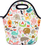 Neoprene Lunch Bag for Kids, Insulated Lunch Box Tote for Women Men Adult Teens Boys Teenage Girls Toddlers (Alphabet Animals)...