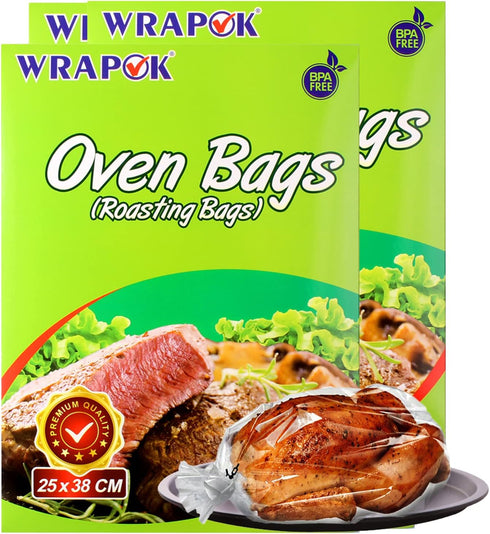 Oven Cooking Bags Small Size Roasting Baking Bag for Meats Ham Ribs Poultry Seafood on Thanksgiving, 10 x 15 Inch - 16 Bags Total(Pack of 2)...