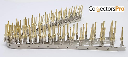 Connectors Pro D-Sub 2mm Male Crimp Pins, 200 Gold Tin Plated DB Male Crimp Connectors for DB9, DB25, DB37, DB15, DB50...