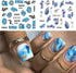 12 Sheets Marble Nail Water Transfer Stickers Colorful Marble Patterns Nail Design Nail Art Stickers Irregular Wave Geometry Line Sliders Nail Dec...