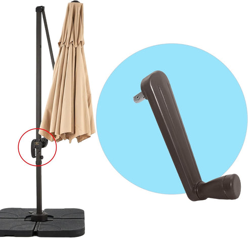Patio Umbrella Crank Handle, Patio Umbrella Accessories, Outdoor Umbrella Parts Replacement Heavy Duty Holder Umbrella Hand Crank for Picnic Beach...
