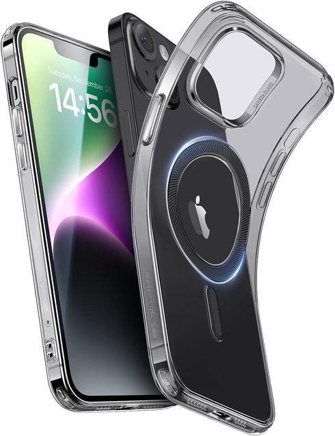 ESR for iPhone 14 Case iPhone 13 Case, Compatible with MagSafe, Military-Grade Protection, Resists Yellowing and Scratches, Magnetic Phone Case fo...