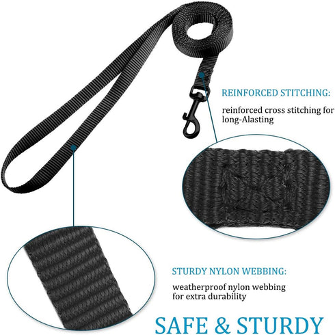 2 Pack Puppy Dog Leash Cat Leash, Strong and Durable Leash with Easy to Use Collar Hook - Dog Leashes for Cat with Collapsible Pet Bowl Great for ...