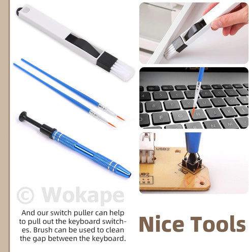 13Pcs Keyboard Lube Kit for Mechanical Keyboard Lube, Keyboard Tools Incl Cleaning Brush Lubrication Keycap Puller Switch Opener...