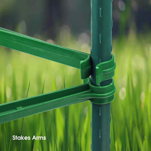 Adjustable Garden Stakes Connectors, Plastic Plant trellis Clips for 0.43 inch Diameter Rods Connecting Joints for Tomato Cage Cucumber Teepee Cli...