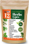 Set of 12 Heirloom Culinary Herb Seeds - 3800 Seeds for Indoor and Outdoor Planting - Basil, Cilantro, Chives, Lavender, Oregano, Dill, Thyme, etc...