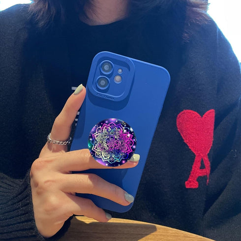 Multi-Function Cell Phone Stand, Mandala Purple Galaxy Expanding Stand Grip for Smartphones and Tablets (4 Pack), PENGY-46...
